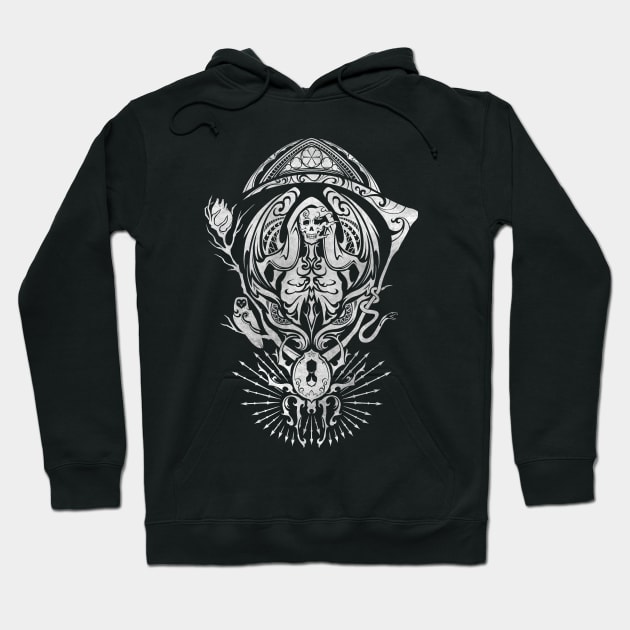 The Grim Reaper (white) Hoodie by TurkeysDesign